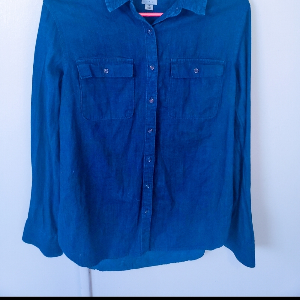 ♡ Cozy Blue Button Down ♡ - Picture 6 of 6